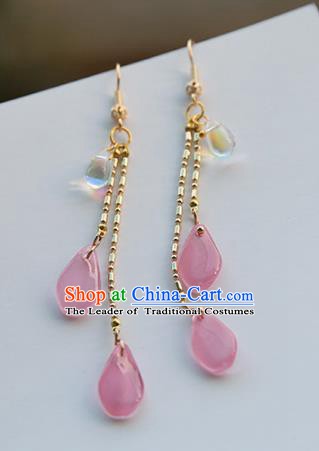 Chinese Handmade Ancient Jewelry Accessories Tassel Eardrop Hanfu Earrings for Women