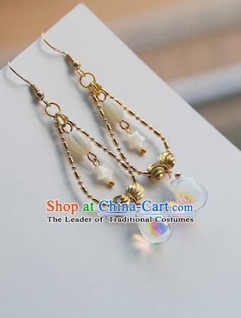 Chinese Handmade Ancient Jewelry Accessories Eardrop Hanfu Earrings for Women