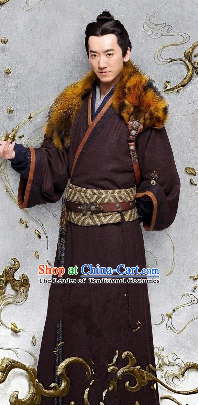 Ancient Chinese Three Kingdoms Period General Yang Xiu Historical Costume for Men