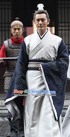 Chinese Ancient Nirvana in Fire Swordsman General Marshal Xiao Pingzhang Replica Costume for Men