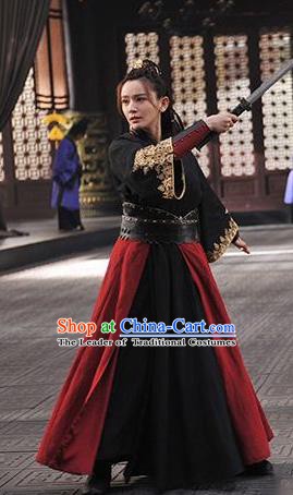 Nirvana in Fire Chinese Ancient Swordswoman Female Knight-errant Replica Costume for Women