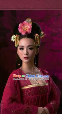 Traditional Chinese Ancient Hair Accessories Tassel Step Shake Hairpins Complete Set for Women