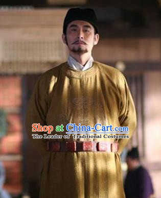 Chinese Ancient Tang Dynasty Minister Pei Ji Replica Costume for Men