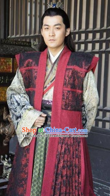 Chinese Ancient Tang Dynasty Prince Li Jiancheng Replica Costume for Men