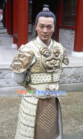 Traditional Chinese Ancient Tang Dynasty General Xue Rengui Replica Costume for Men