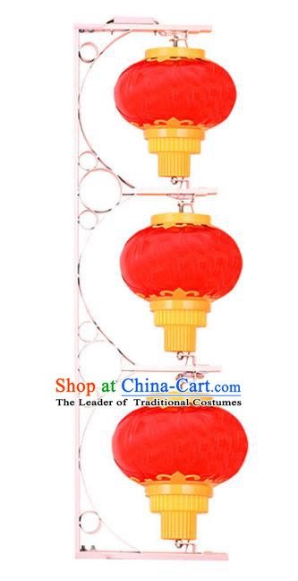 Traditional Handmade Chinese Red Lanterns Spring Festival Electric LED Lights Street Light Lamp Decoration