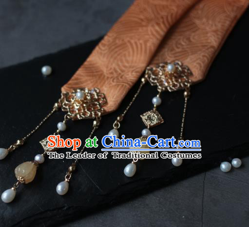 Traditional Chinese Ancient Hair Clasp Hair Accessories Handmade Hanfu Headband Hairpins for Women