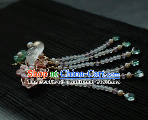 Traditional Chinese Ancient Hair Claws Hair Accessories Handmade Hanfu Jade Hairpins for Women