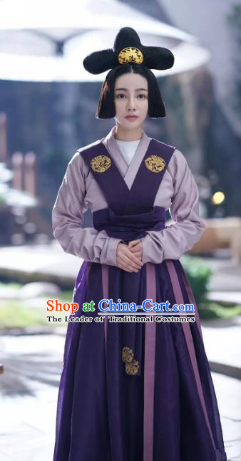 Ancient Drama Untouchable Lovers Chinese Southern and Northern Dynasties Court Maid Replica Costume for Women