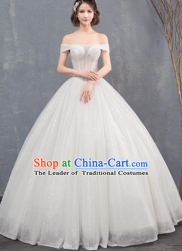 Top Grade Wedding Costume Compere Evening Dress Advanced Customization Bubble Dress Bridal Full Dress for Women