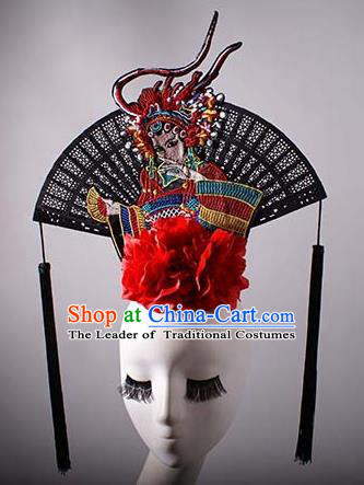 Top Grade China Traditional Palace Hair Accessories Halloween Catwalks Royal Crown Stage Performance Modern Fancywork Headwear