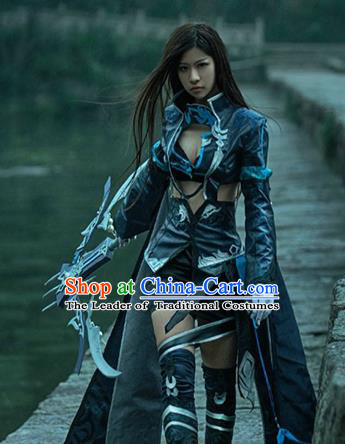 China Ancient Cosplay Female General Costumes Chinese Traditional Swordsman Warriors Knight-errant Clothing for Women