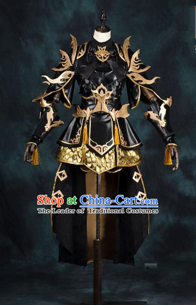 China Ancient Cosplay Young Lady Armour Knight-errant Costumes Chinese Traditional Swordsman Clothing for Women