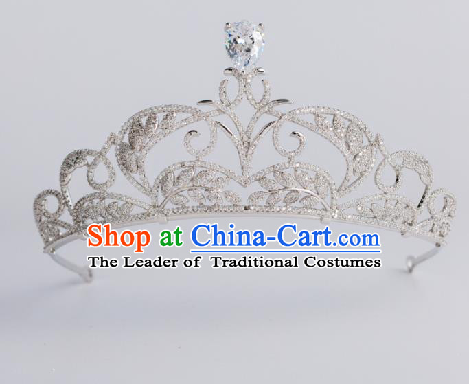 Baroque Bride Hair Accessories Classical Royal Crown Princess Imperial Crown Headwear for Women