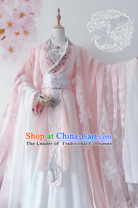 Chinese Ancient Costume Cosplay Imperial Concubine Clothing Tang Dynasty Palace Lady Embroidered Hanfu Dress for Women