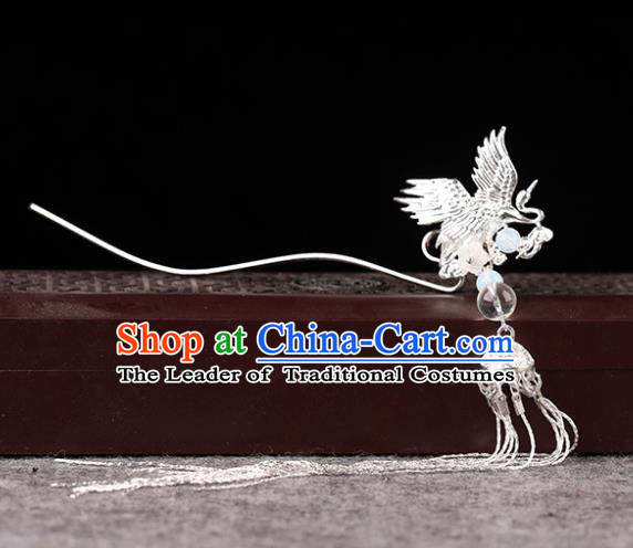 Chinese Traditional Handmade Hair Accessories Ancient Tassel Hairpins Hanfu Phoenix Hair Clip for Women