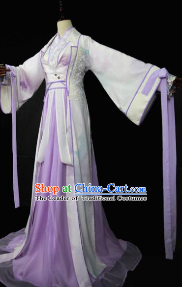 Chinese Ancient Cosplay Fairy Swordswoman Costume Han Dynasty Imperial Consort Embroidered Hanfu Dress for Women