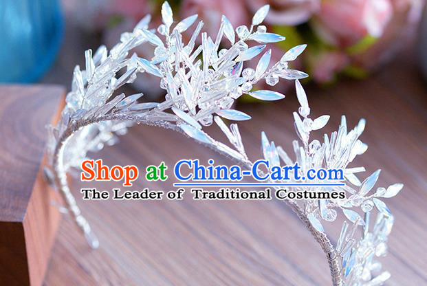 Top Grade Handmade Baroque Hair Accessories Bride Crystal Royal Crown Headwear for Women