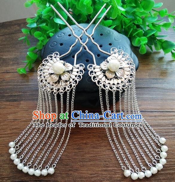 Ancient Chinese Handmade Hair Accessories Classical Tassel Hair Clips Hairpins for Women