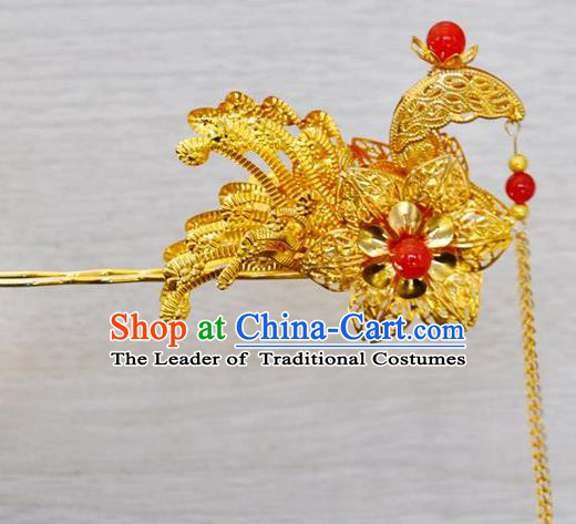 Ancient Chinese Handmade Phoenix Hair Clip Hair Accessories Classical Hairpins for Women