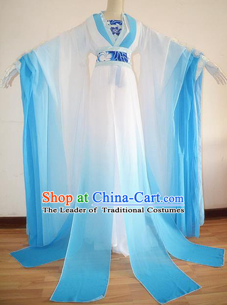 Chinese Ancient Cosplay Fairy White Hanfu Dress Traditional Tang Dynasty Princess Embroidered Costume for Women