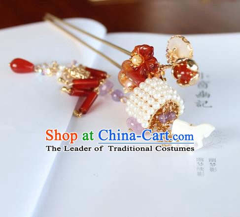 Chinese Ancient Handmade Gharry Hair Clip Hair Accessories Hanfu Hairpins for Women