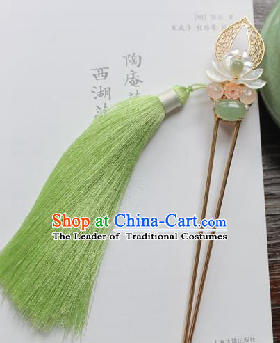 Chinese Ancient Handmade Lotus Hair Clip Hair Accessories Hanfu Hairpins for Women