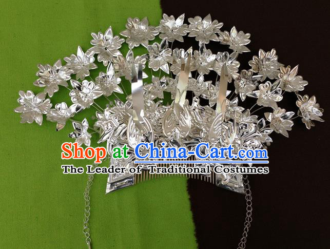 Traditional Chinese Miao Nationality Wedding Hair Comb Hairpins Hair Accessories for Women