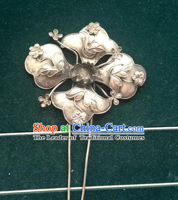 Traditional Chinese Miao Nationality Hair Accessories Palace Flower Hairpins for Women