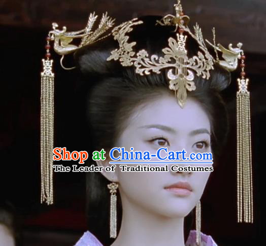 Chinese Traditional Miao Nationality Hairpins Queen Hair Accessories Complete Set for Women