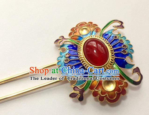 Chinese Traditional Ancient Handmade Cloisonne Hairpins Hair Accessories Hair Clip for Women