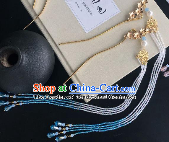 Chinese Traditional Hair Accessories Ancient Long Tassel Hair Clip Hairpins for Women