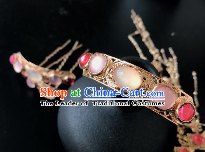 Chinese Traditional Hair Accessories Ancient Tassel Hair Comb Hairpins for Women