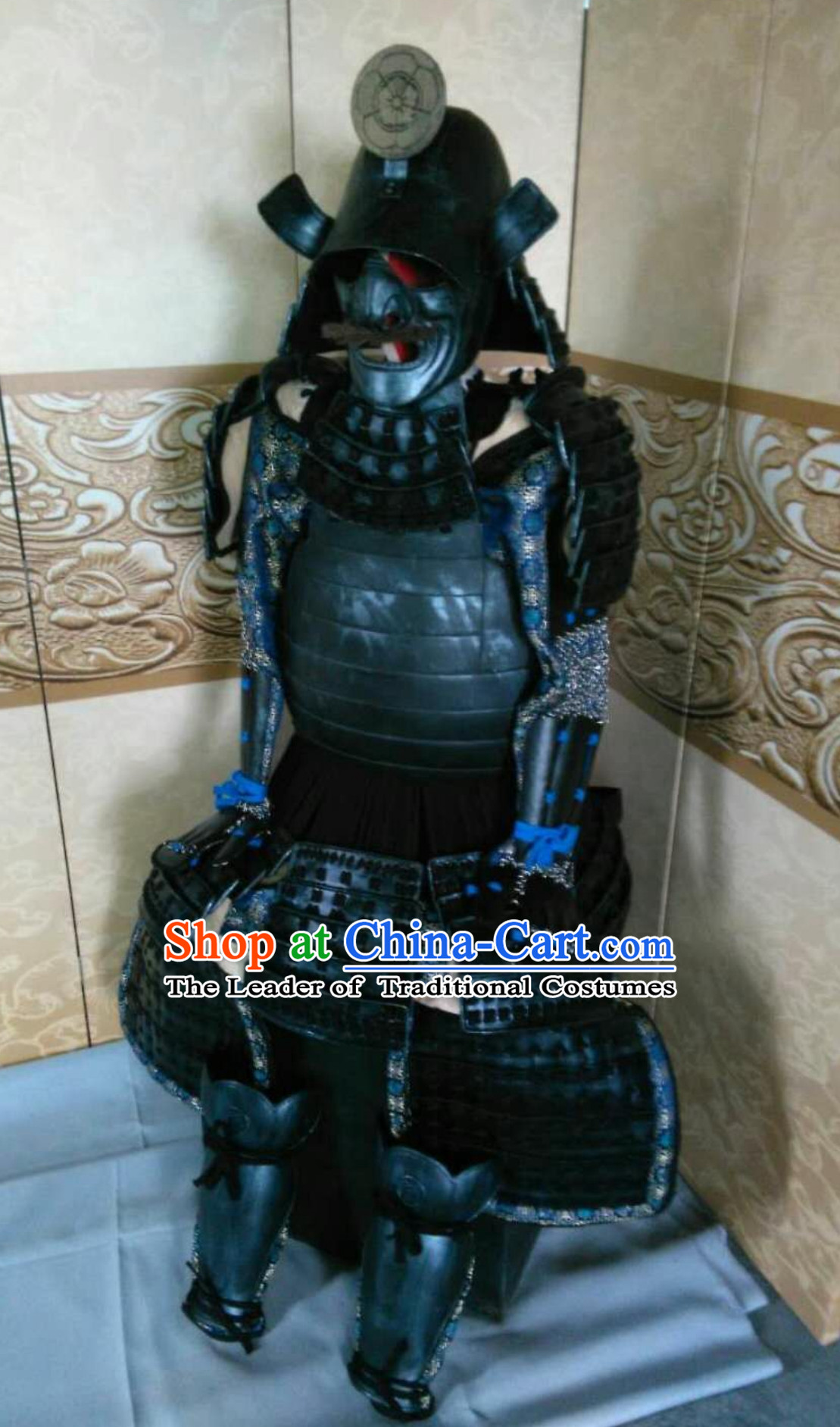 Ancient Asian Classical Japanese General Samurai Armor Replica Authentic Samurai Outfit Clothes Complete Set for Men