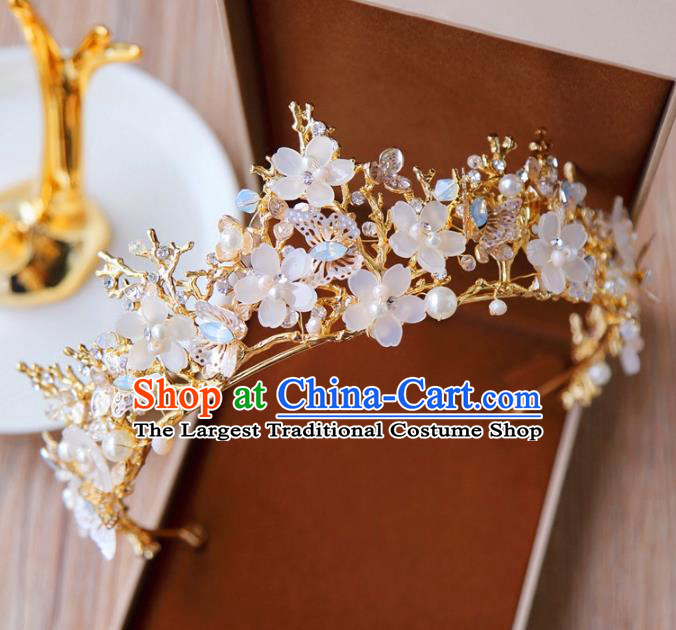 Top Grade Wedding Bride Hair Accessories Princess Flowers Hair Clasp Royal Crown for Women