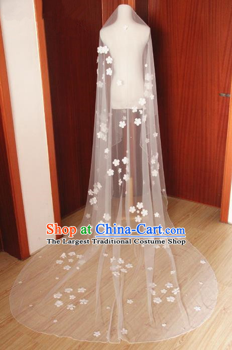 Handmade Wedding Hair Accessories White Bridal Veil Headwear for Women