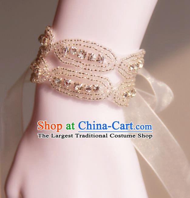 Handmade Wedding Waist Accessories Baroque Bridal Veil Bracelet for Women