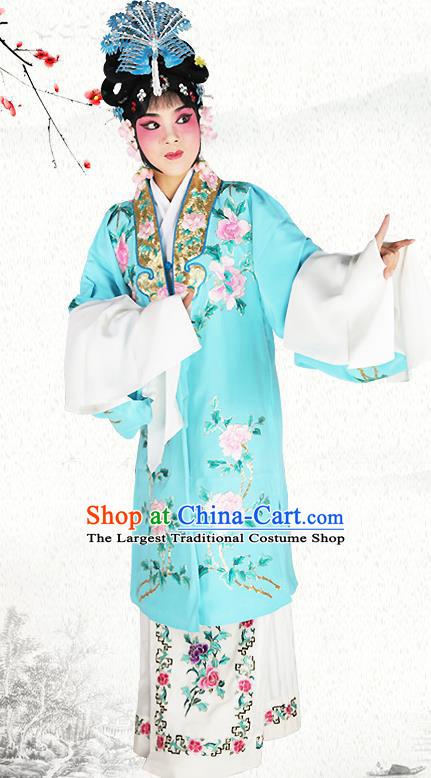 Professional Chinese Beijing Opera Actress Young Women Embroidered Costumes for Adults