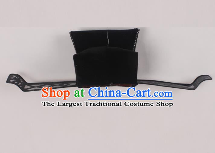 Top Grade Chinese Beijing Opera Chancellor Headwear Peking Opera Minister Hat for Men