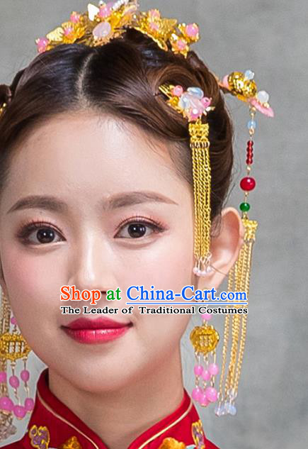 Chinese Traditional Wedding Hair Accessories Hairpins Complete Set for Women