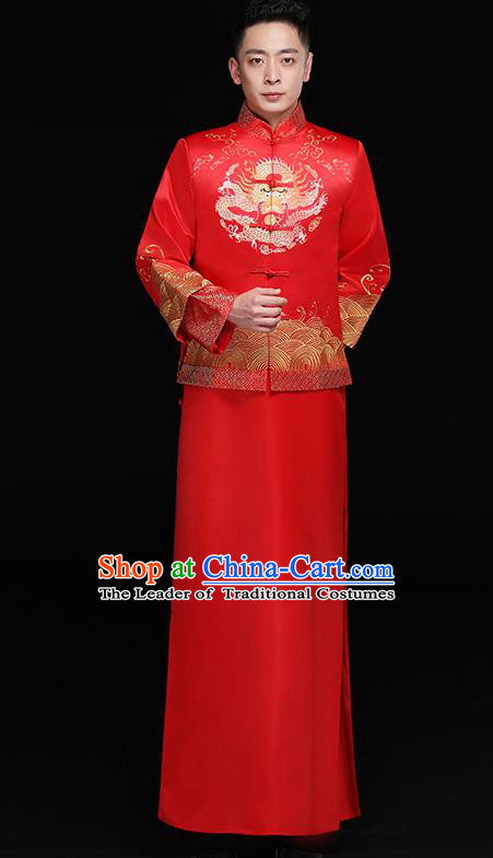Chinese Traditional Bridegroom Costume Ancient Tang Suit