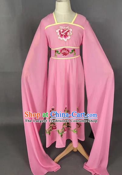 Traditional Chinese Peking Opera Diva Costume Beijing Opera Pink Dress for Kids
