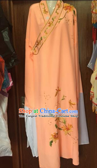 Chinese Beijing Opera Niche Orange Robe Traditional Peking Opera Costume for Adults