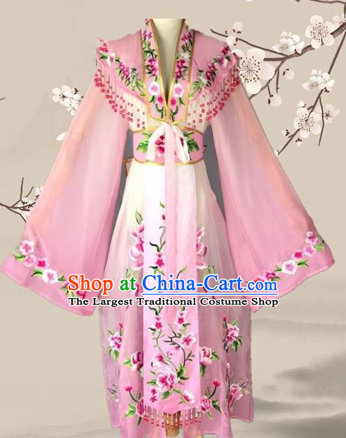 Chinese Ancient Palace Princess Costume Traditional Beijing Opera Actress Pink Dress for Adults