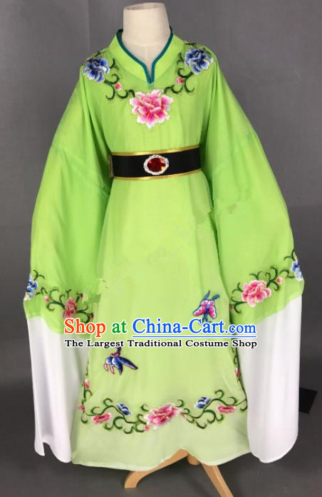 Chinese Beijing Opera Niche Green Robe Traditional Peking Opera Scholar Costume for Adults