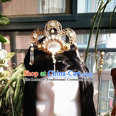 Chinese Ancient Qing Dynasty Hair Accessories Palace Phoenix Coronet Hairpins for Women