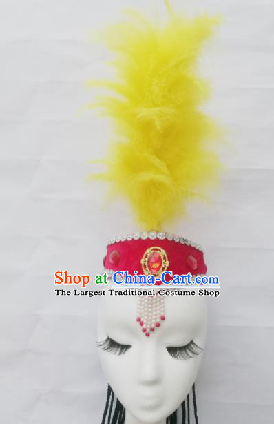 Chinese Traditional Classical Dance Hair Accessories Uyghur Nationality Dance Hat Headwear for Women