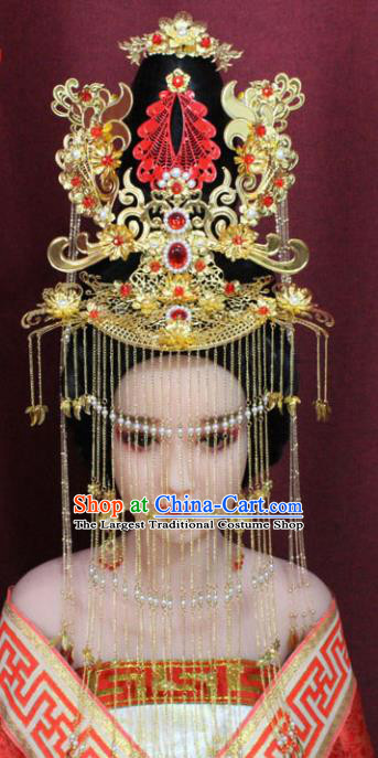 Chinese Ancient Princess Consort Hair Accessories Tang Dynasty Empress Phoenix Coronet Hairpins for Women