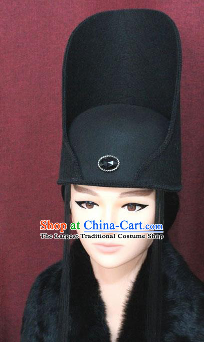 Chinese Traditional Tang Dynasty Swordsman Hair Accessories Ancient Imperial Bodyguard Hat for Men