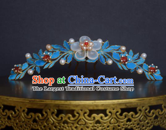 Chinese Handmade Princess Hanfu Hairpins Flowers Hair Comb Ancient Hair Accessories for Women